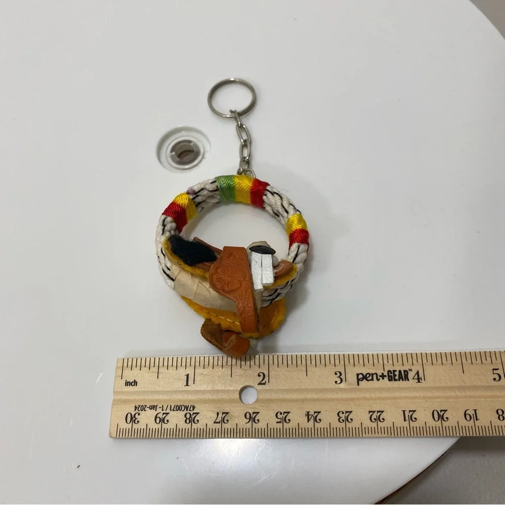 Rodeo‎ Saddle Horse Key Chain Western Southwestern Rope Ranch Cowboy Cowgirl